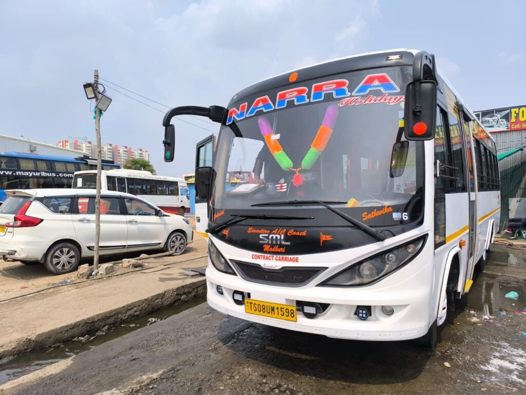 22 Seater mini bus rent in hyderabad